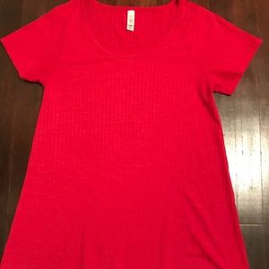 LulaRoe Solid Red Classic T